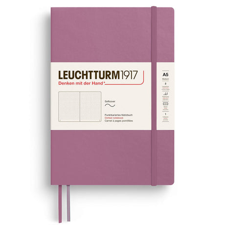 Dotted notebook Lt A5 Mjuk pärm Dusty Rose - Leuchtturm1917 - Tidformera