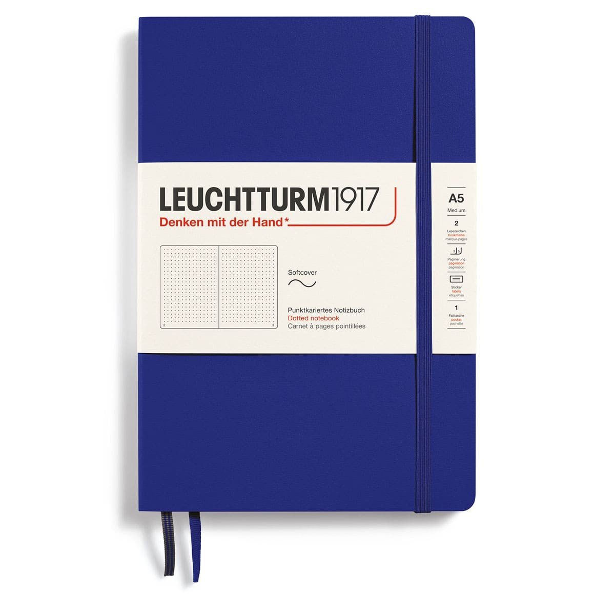 Dotted notebook Lt A5 Mjuk pärm Ink - Leuchtturm1917 - Tidformera