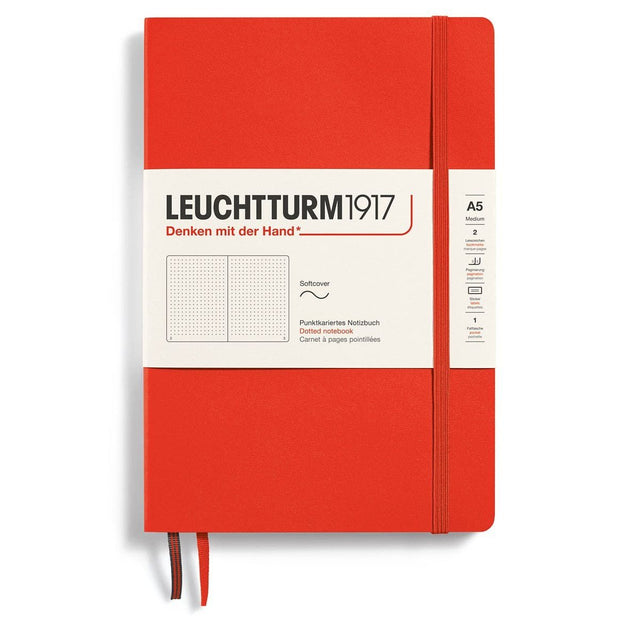 Dotted notebook Lt A5 Mjuk pärm Lobster från Leuchtturm1917 - Röd anteckningsbok - Tidformera