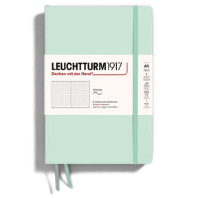 Dotted notebook Lt A5 Mjuk pärm Mint green från Leuchtturm1917 - Mintgrön anteckningsbok - Tidformera