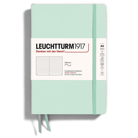 Dotted notebook Lt A5 Mjuk pärm Mint green - Leuchtturm1917 - Tidformera