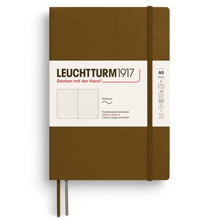 Dotted notebook Lt A5 Mjuk pärm Spicy Brown från Leuchtturm1917 - Brun anteckningsbok - Tidformera