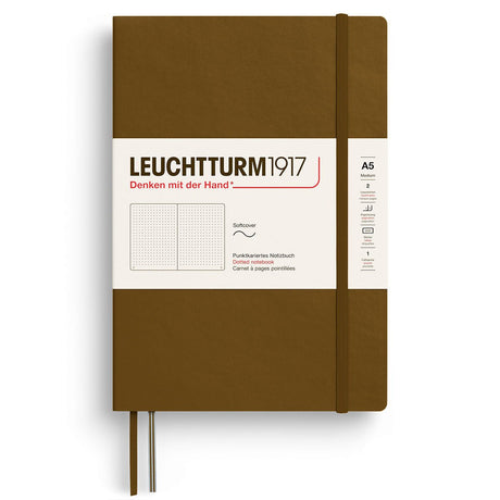 Dotted notebook Lt A5 Mjuk pärm Spicy Brown - Leuchtturm1917 - Tidformera