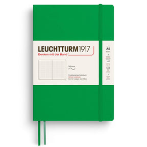 Dotted notebook Lt A5 Mjuk pärm Spring Leaf från Leuchtturm1917 - Grön anteckningsbok - Tidformera