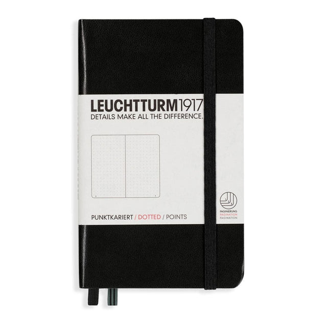 Dotted notebook Lt A6 Hård pärm Black från Leuchtturm1917 - Svart anteckningsbok - Tidformera