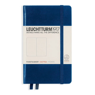 Dotted notebook Lt A6 Hård pärm Navy från Leuchtturm1917 - Blå anteckningsbok - Tidformera