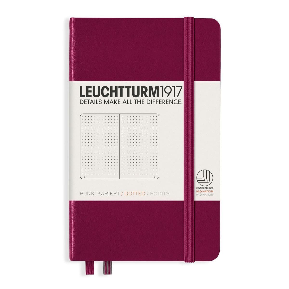 Dotted notebook Lt A6 Hård pärm Port Red - Leuchtturm1917 - Tidformera