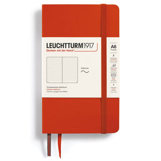 Dotted notebook Lt A6 Mjuk pärm Fox Red från Leuchtturm1917 - Röd anteckningsbok - Tidformera