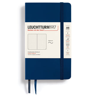 Dotted notebook Lt A6 Mjuk pärm Navy från Leuchtturm1917 - Blå anteckningsbok - Tidformera