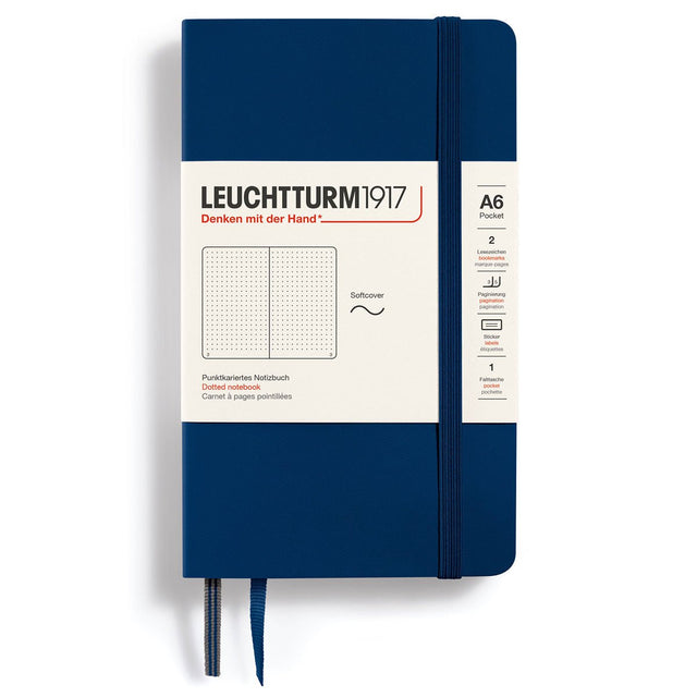 Dotted notebook Lt A6 Mjuk pärm Navy - Leuchtturm1917 - Tidformera