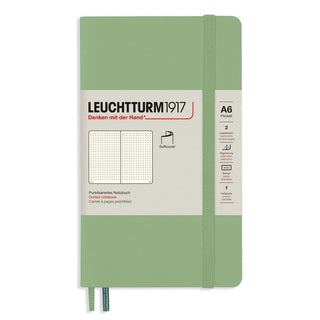 Dotted notebook Lt A6 Mjuk pärm Sage från Leuchtturm1917 - Grön anteckningsbok - Tidformera