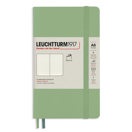 Dotted notebook Lt A6 Mjuk pärm Sage - Leuchtturm1917 - Tidformera