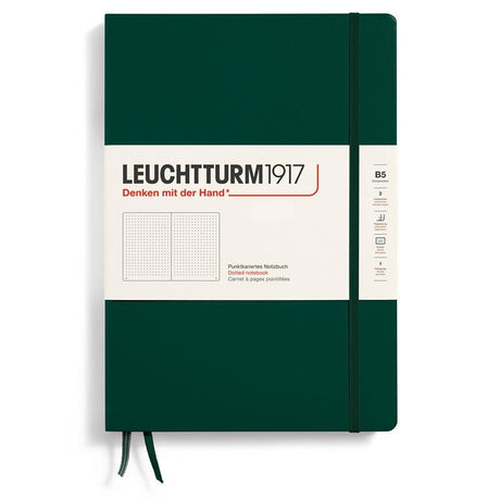 Dotted notebook Lt B5 Hård pärm Forest Green - Leuchtturm1917 - Tidformera