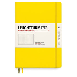 Dotted notebook Lt B5 Hård pärm Lemon från Leuchtturm1917 - Gul anteckningsbok - Tidformera