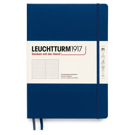 Dotted notebook Lt B5 Hård pärm Navy från Leuchtturm1917 - Blå anteckningsbok - Tidformera