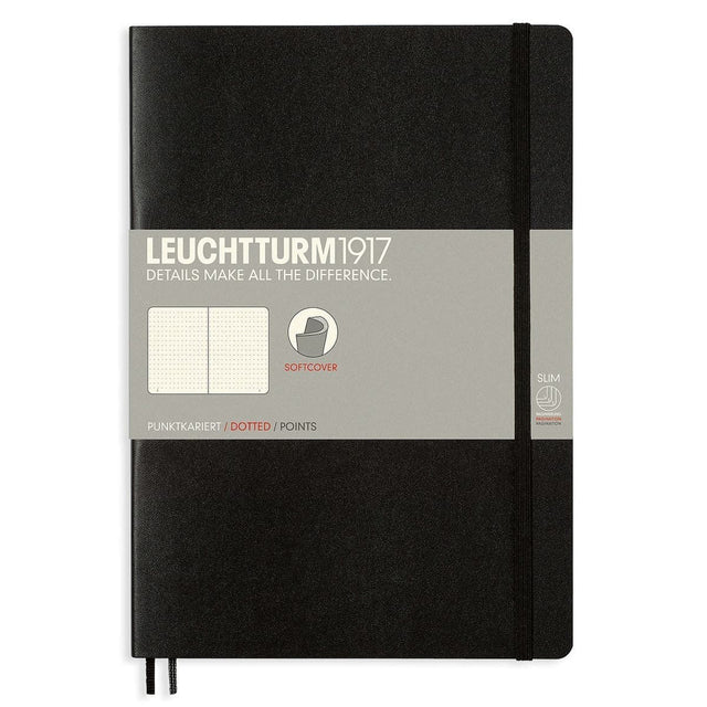 Dotted notebook Lt B5 Mjuk pärm Black - Leuchtturm1917 - Tidformera