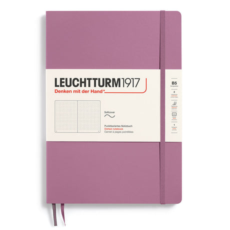 Dotted notebook Lt B5 Mjuk pärm Dusty Rose - 1 - Leuchtturm1917 - Tidformera