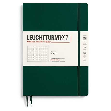 Dotted notebook Lt B5 Mjuk pärm Forest Green - Leuchtturm1917 - Tidformera