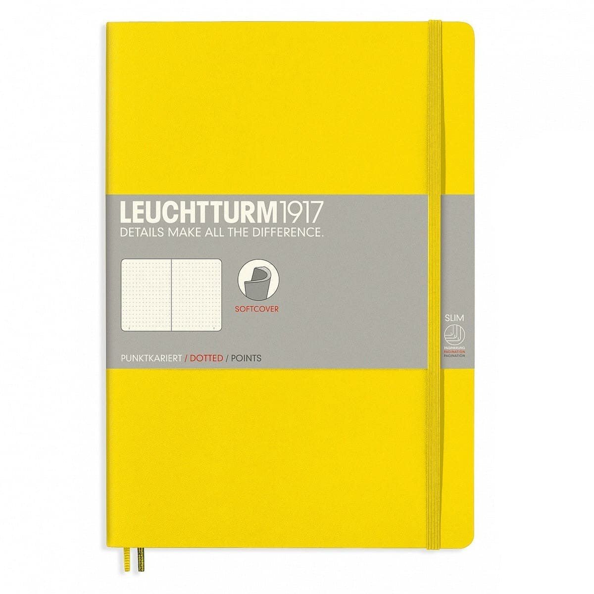 Dotted notebook Lt B5 Mjuk pärm Lemon - Leuchtturm1917 - Tidformera