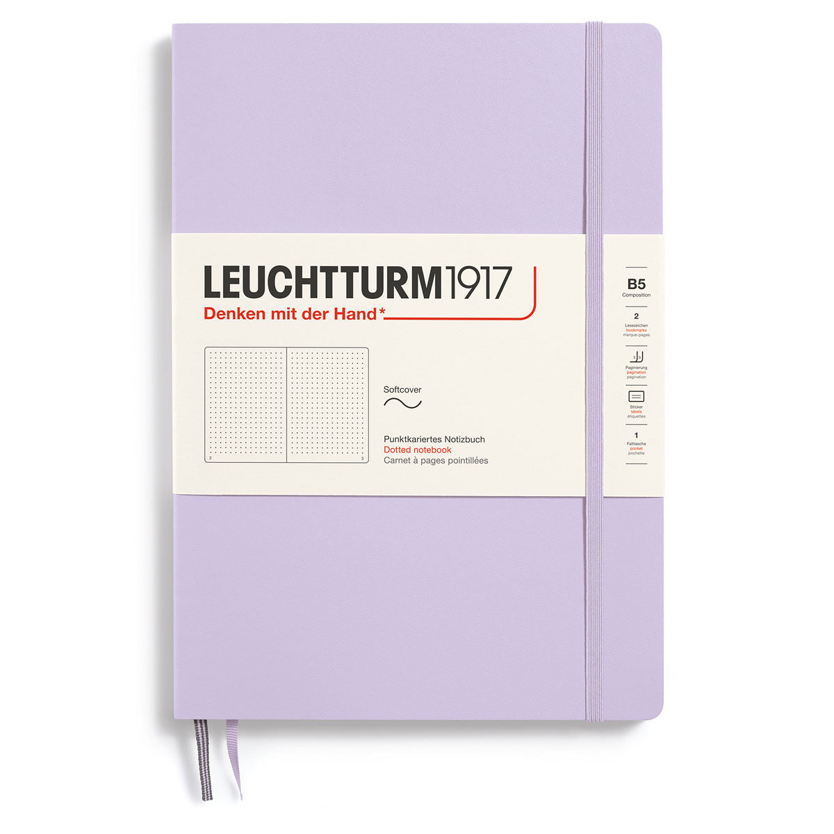 Dotted notebook Lt B5 Mjuk pärm Lilac från Leuchtturm1917 - Lila anteckningsbok - Tidformera