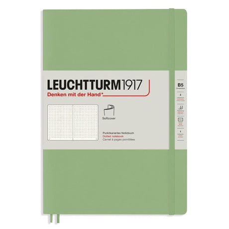 Dotted notebook Lt B5 Mjuk pärm Sage från Leuchtturm1917 - Grön anteckningsbok - Tidformera