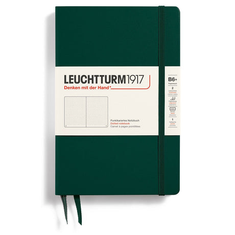 Dotted notebook Lt B6 Hård pärm Forest Green från Leuchtturm1917 - Grön anteckningsbok - Tidformera