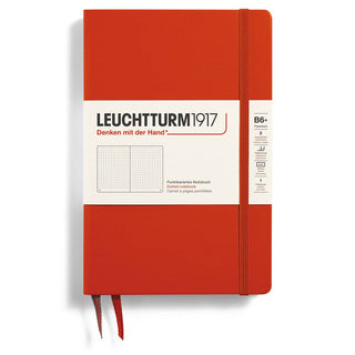 Dotted notebook Lt B6 Hård pärm Fox Red från Leuchtturm1917 - Röd anteckningsbok - Tidformera