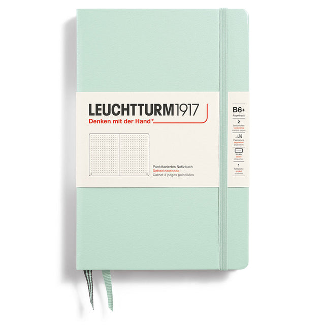 Dotted notebook Lt B6 Hård pärm Mint Green - Leuchtturm1917 - Tidformera