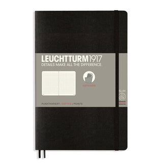 Dotted notebook Lt B6 Mjuk pärm Black från Leuchtturm1917 - Svart anteckningsbok - Tidformera