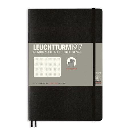 Dotted notebook Lt B6 Mjuk pärm Black - Leuchtturm1917 - Tidformera