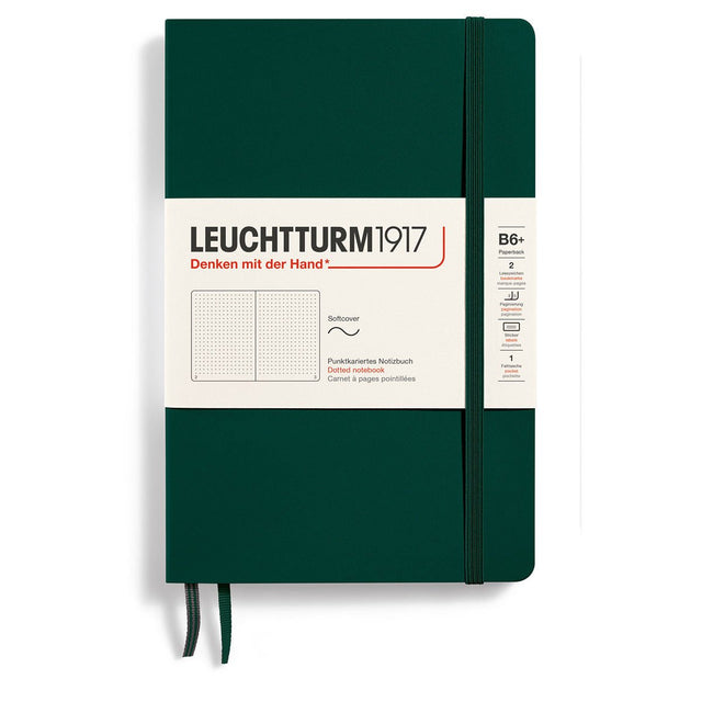 Dotted notebook Lt B6 Mjuk pärm Forest Green - Leuchtturm1917 - Tidformera