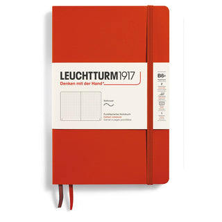 Dotted notebook Lt B6 Mjuk pärm Fox Red från Leuchtturm1917 - Röd anteckningsbok - Tidformera