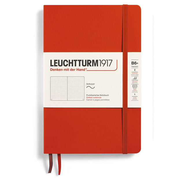 Dotted notebook Lt B6 Mjuk pärm Fox Red - Leuchtturm1917 - Tidformera