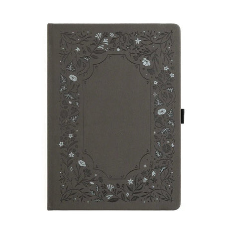Dotted Notebook Midnight Floral in Gray B5 - 1 - Archer & Olive - Tidformera