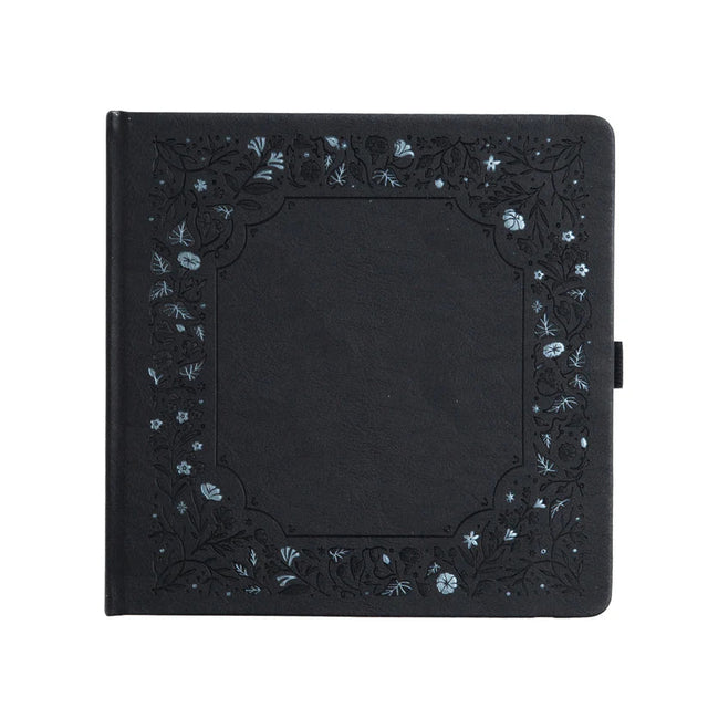 Dotted Notebook Midnight Floral SQ - 1 - Archer & Olive - Tidformera