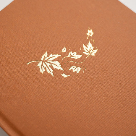 Dotted Notebook Swirling Leaves Slim - Archer & Olive - Tidformera