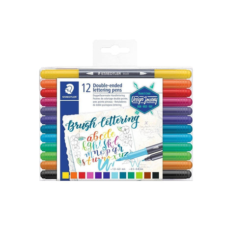 Double-ended Lettering pens 12-pack - Staedtler - Tidformera