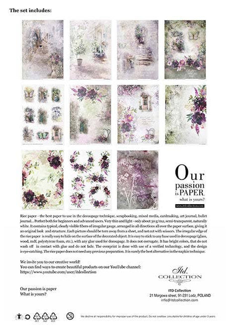 Rice paper set - A4 - Garden of Dreams