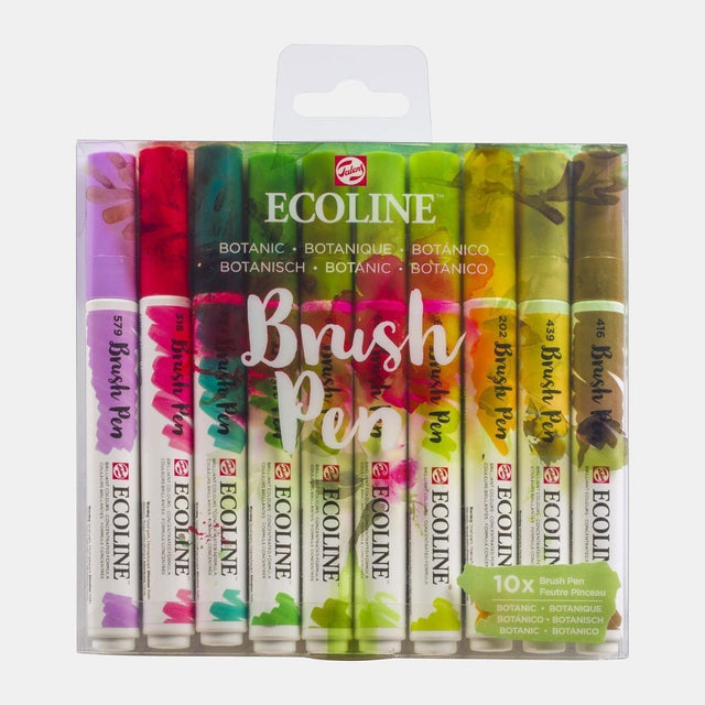 Ecoline Brush Pen 10-set - Botanic - Royal Talens - Tidformera