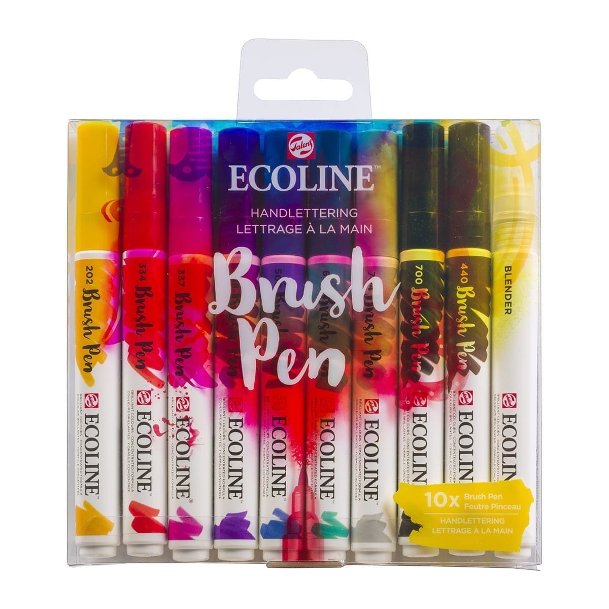 Ecoline Brush Pen 10-set - Handlettering - Royal Talens - Tidformera