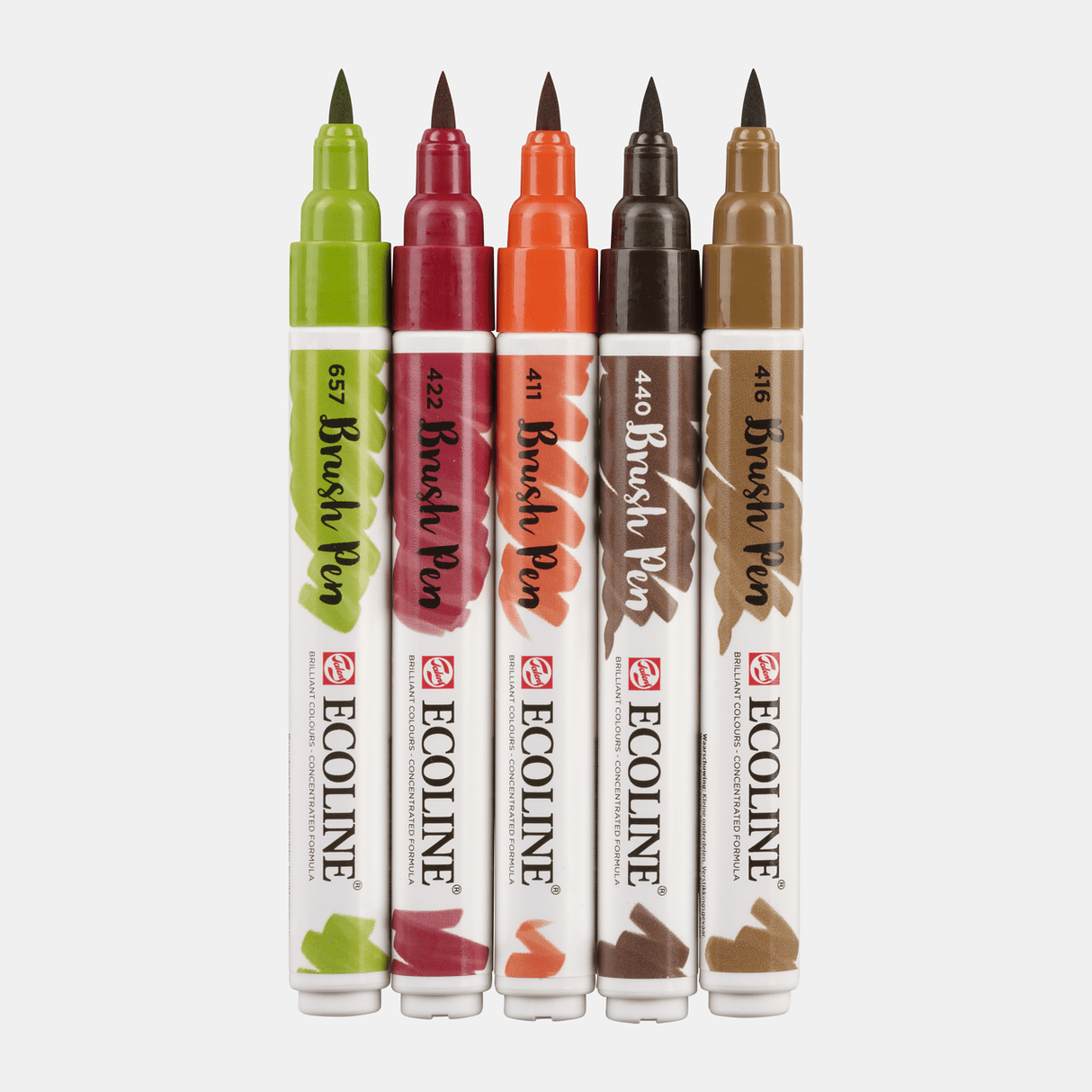 Ecoline Brush Pen 5-set - Autumn - Royal Talens - Tidformera