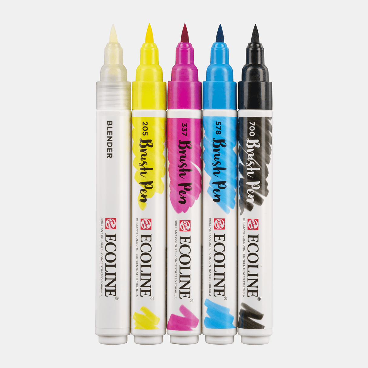 Ecoline Brush Pen 5-set - Primary - Royal Talens - Tidformera