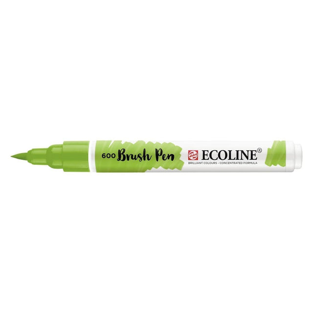 Ecoline Brush Pen - Green 600 från Royal Talens - Grön penselpenna utan lock - Tidformera