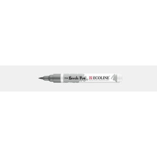Ecoline Brush Pen - Grey 704 från Royal Talens - Grå penselpenna utan lock - Tidformera