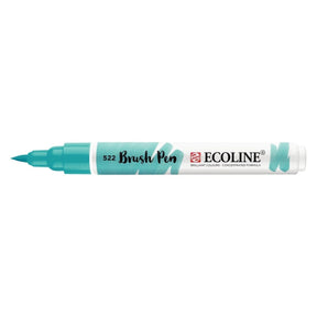 Ecoline Brush Pen - Turquoise blue 522 från Royal Talens - Turkos penselpenna utan lock - Tidformera
