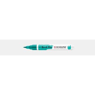 Ecoline Brush Pen - Turquoise green 661 från Royal Talens - Grön penselpenna utan lock - Tidformera