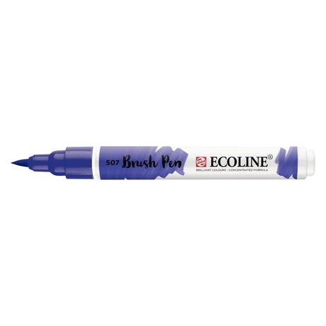 Ecoline Brush Pen - Ultramarine violet 507 från Royal Talens - Lila penselpenna utan lock - Tidformera