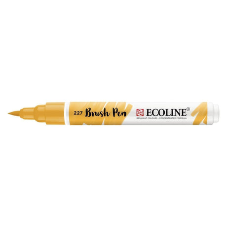 Ecoline Brush Pen - Yellow ochre 227 från Royal Talens - Gul penselpenna utan lock - Tidformera