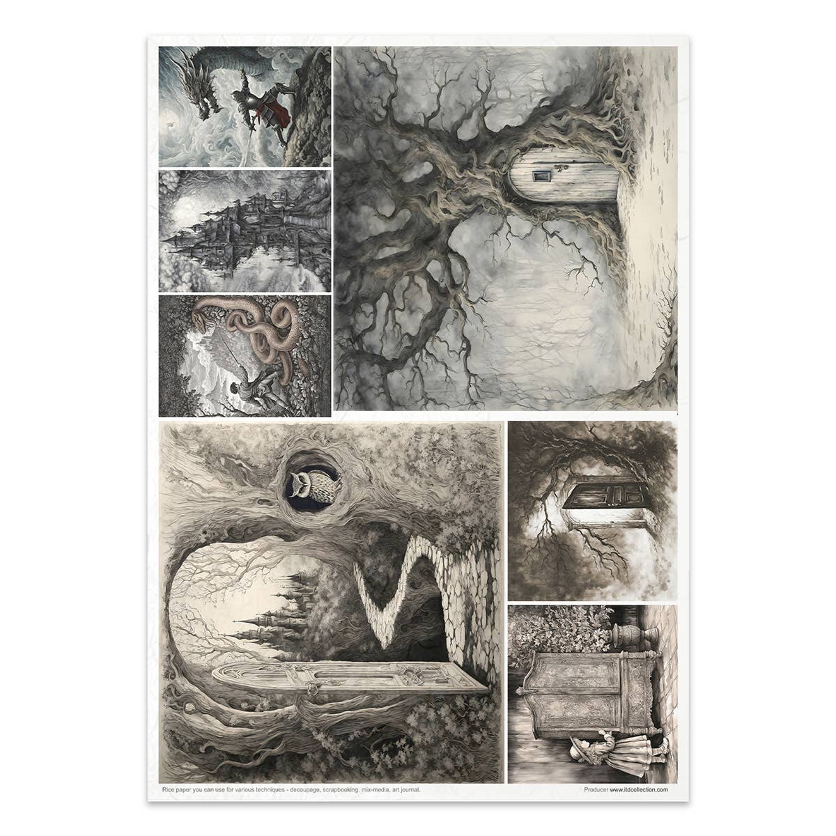 Rice paper set - A4 - Lost in a fairy tale