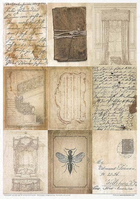 Rice paper set - A4 - Old Diary